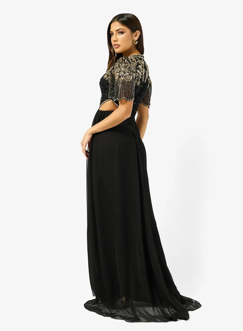 Virgos Lounge Bruna Cutout Beaded Dress